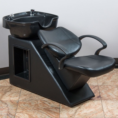 bellavie salon backwash bowl shampoo barber chair hair sink spa equipment station unit black